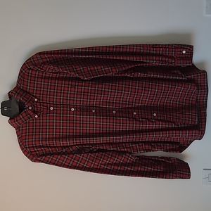 Ralph Lauren Plaid Button Down Shirt (Red, Size M)
